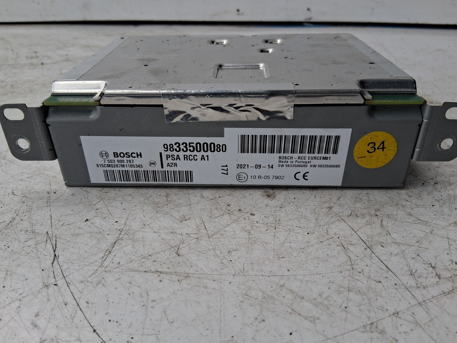 2021 VAUXHALL VIVARO C MK3 RADIO STEREO HEAD UNIT 9833500080