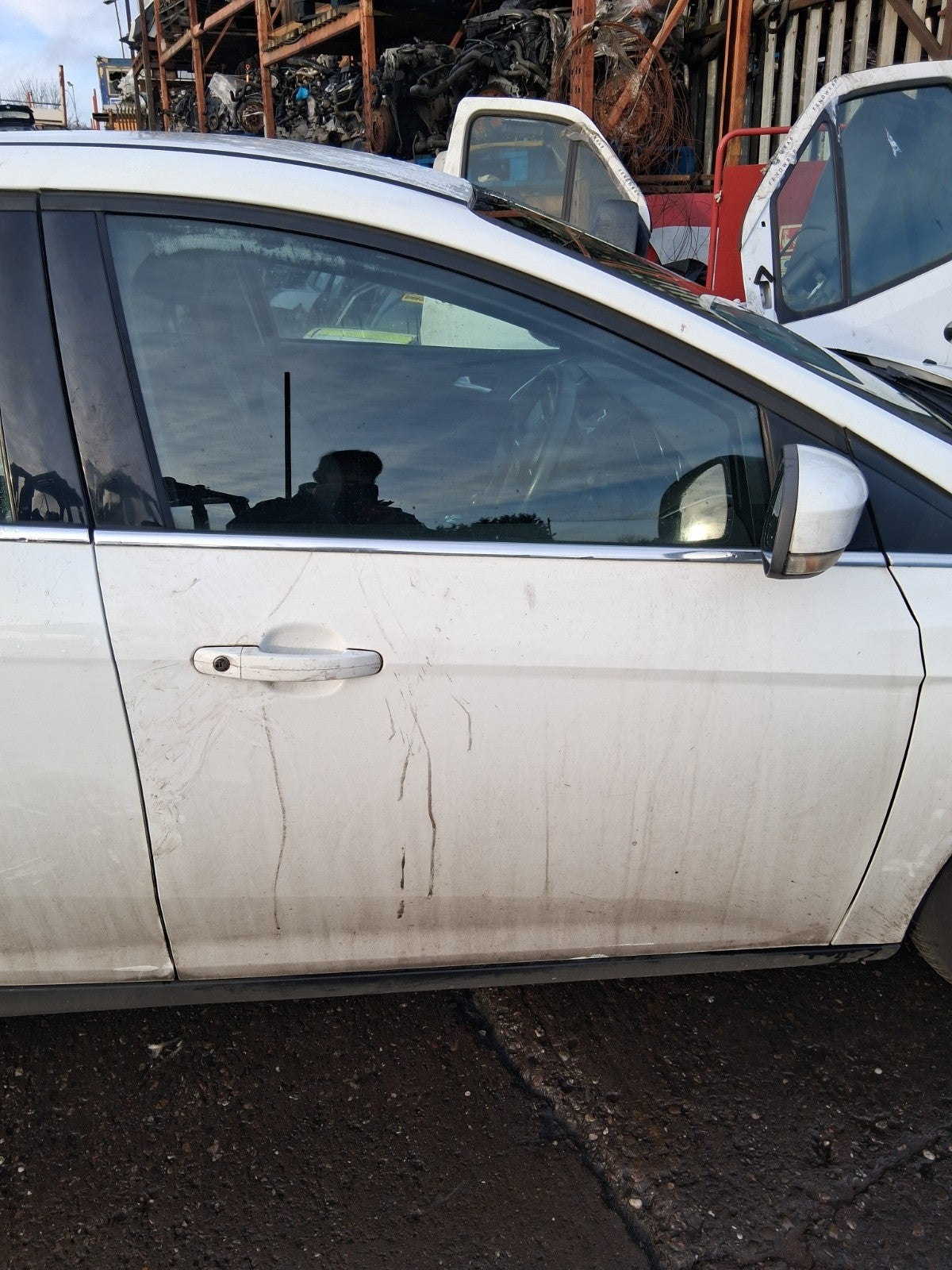 2013 FORD FOCUS MK3 HATCHBACK OSF DRIVER SIDE FRONT RIGHT BARE DOOR WHITE Z2