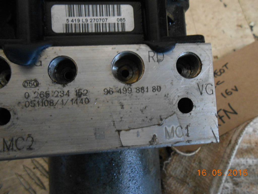 PEUGEOT 307 CC 307CC 2006 2.0 16V ABS BRAKE PUMP CONTROL 9649988180 0265234152