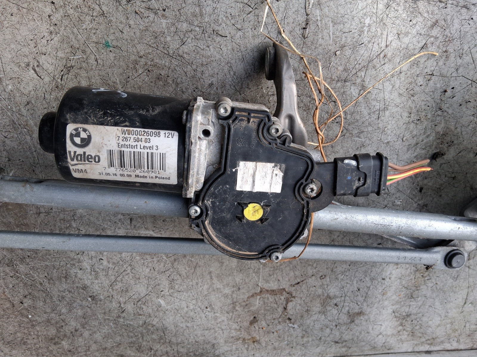 2016 BMW 1 SERIES F20 LCI FRONT WINDSCREEN WINDOW WIPER MOTOR LINKAGE 726750403