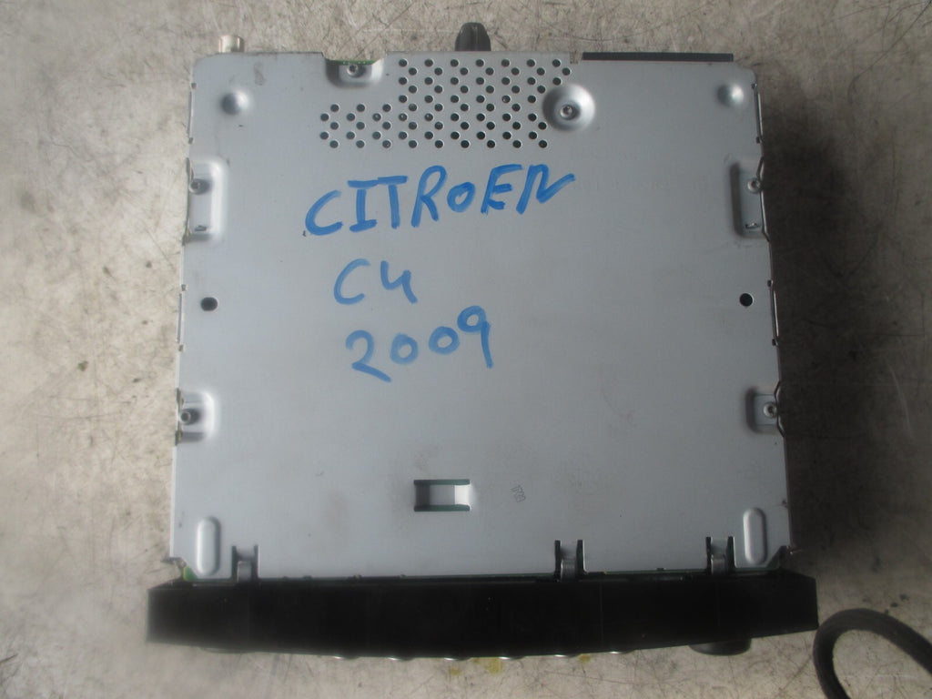 2009 CITROEN C4 STEREO CD RADIO HEAD UNIT 966640307701