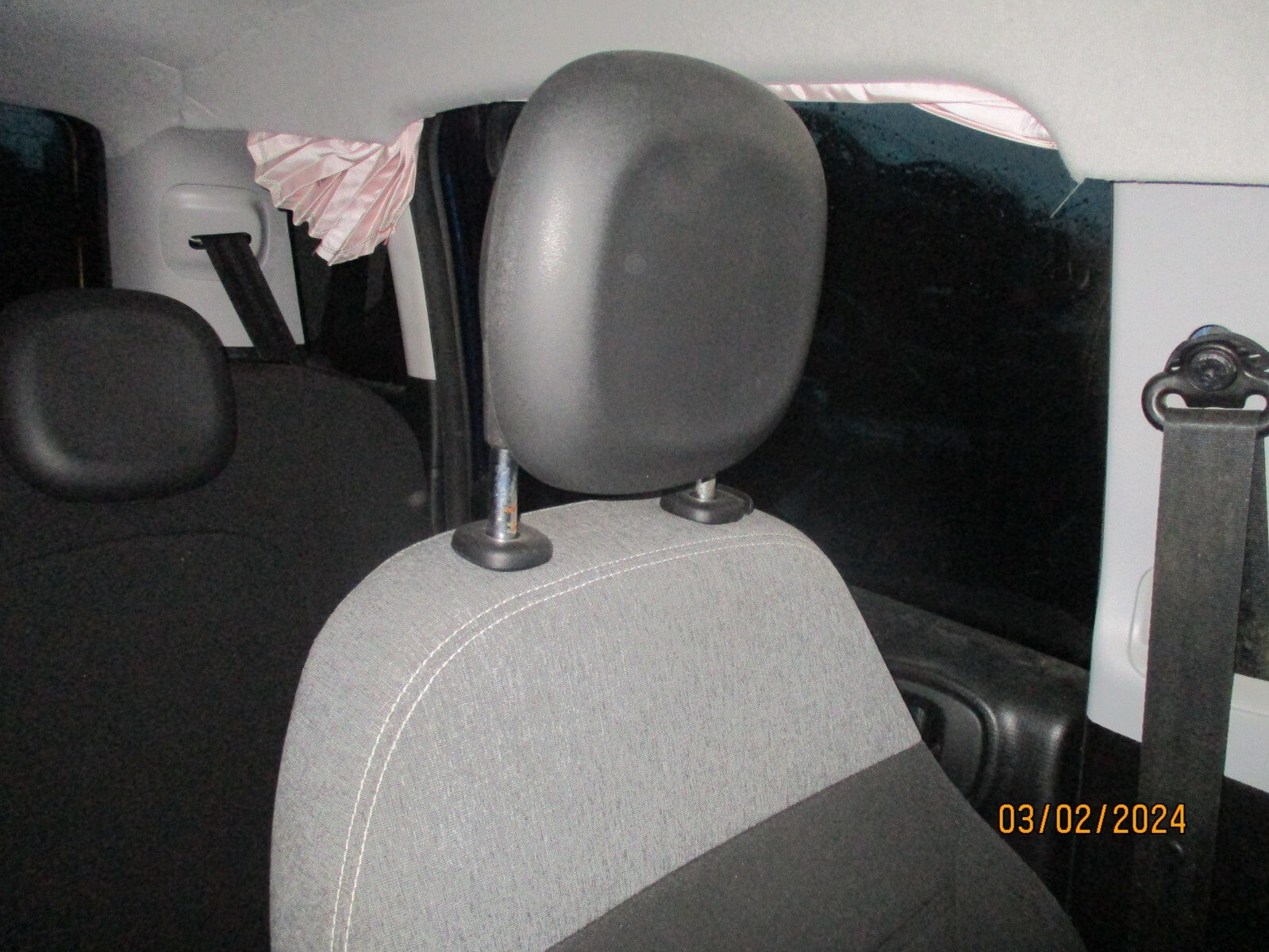 FIAT PANDA 319 MK3 2017 NSF PASSENGER SIDE FRONT COMPLETE SEAT FABRIC GREY