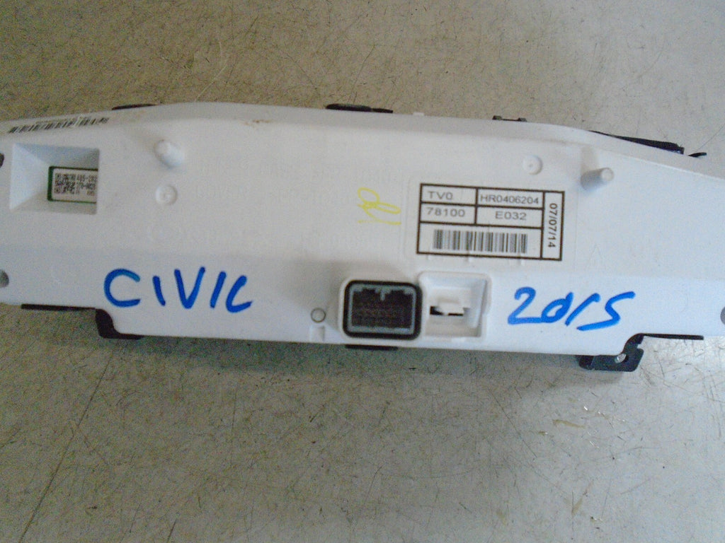 HONDA CIVIC 2015 MK9 DASHBOARD SCREEN DISPLAY HR0406204