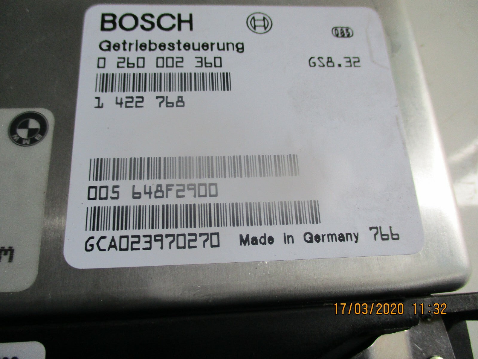 BMW 5 SERIES E39 1997 GEARBOX CONTROL UNIT ECU 1422768