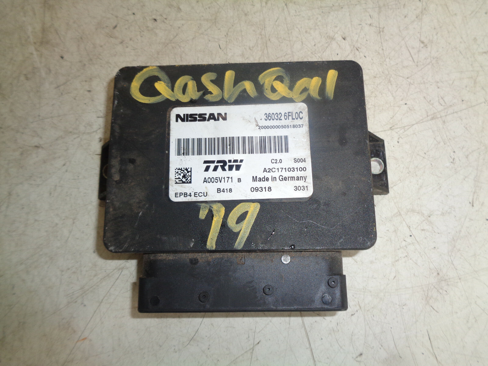 NISSAN QASHQAI J11 MK2 2019 PDC PARKING BRAKE CONTROL MODULE 360326FL0C