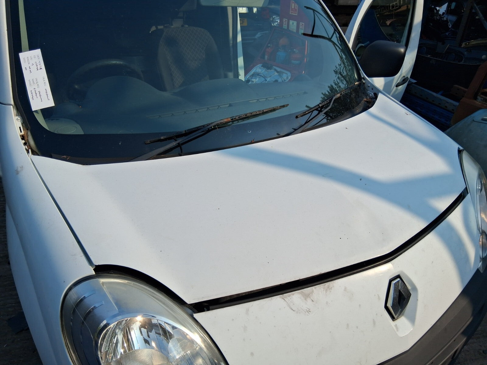 RENAULT KANGOO MK2 2010 FRONT BONNET HOOD PANEL WHITE
