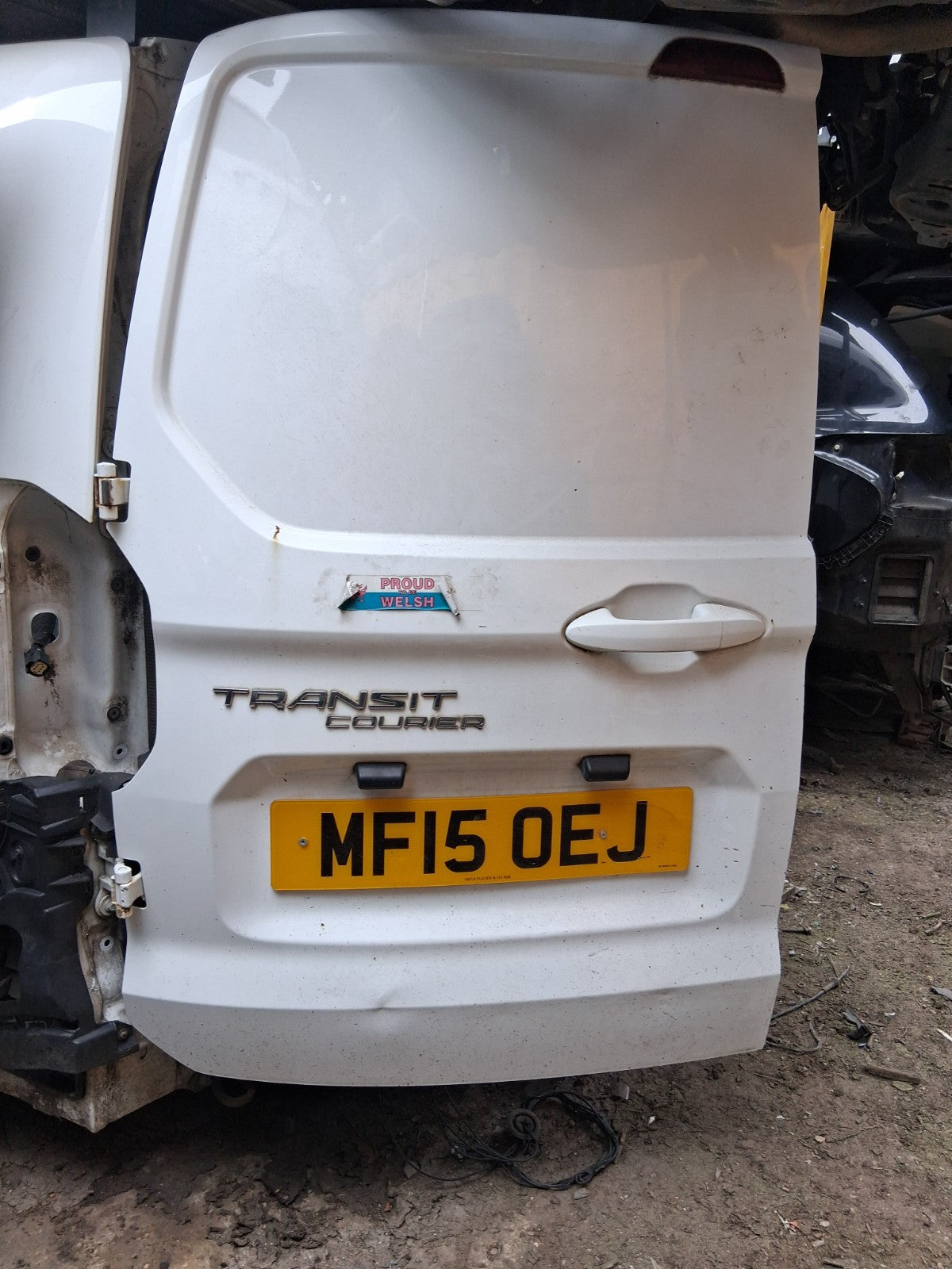 2015 FORD TRANSIT COURIER MK1 NS PASSENGER SIDE REAR COMPLETE DOOR WHITE