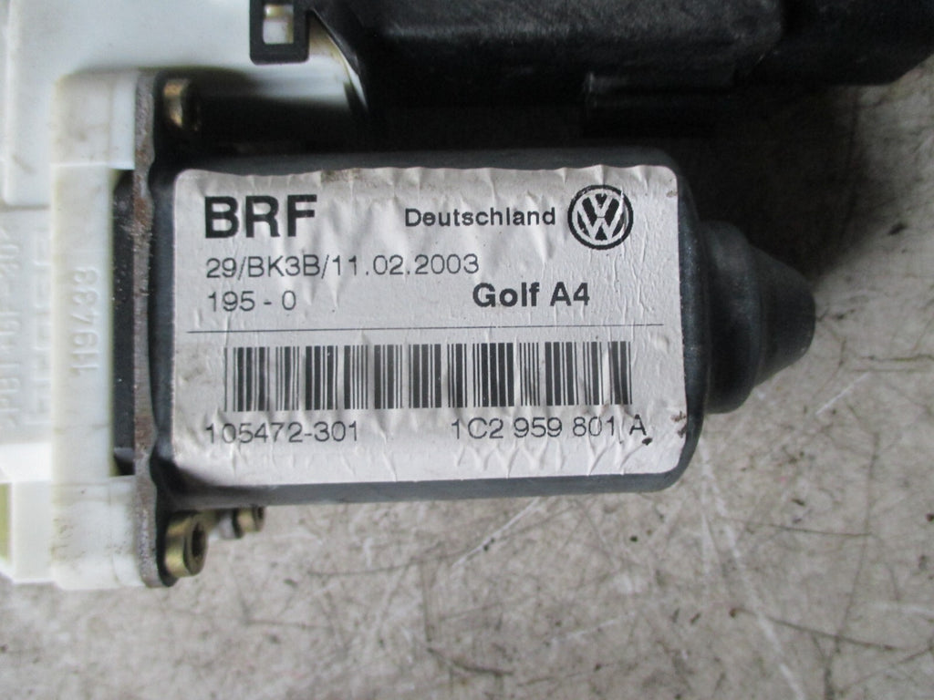 VW VOLKSWAGEN GOLF OSR DRIVER SIDE REAR WINDOW MOTOR REGULATOR 1C0959801