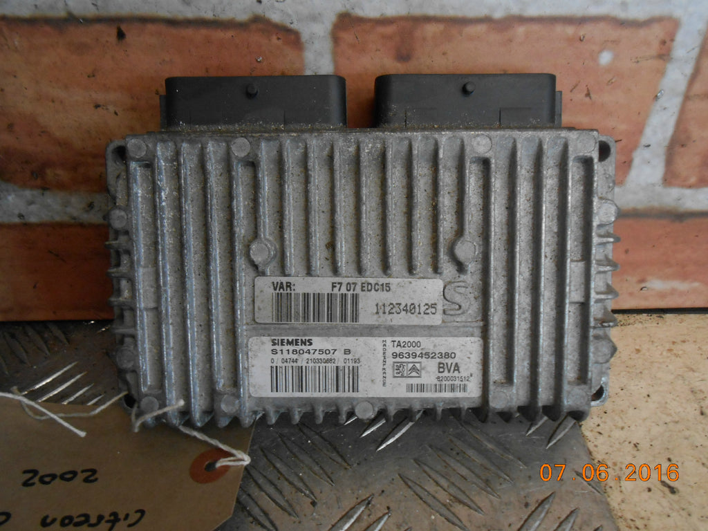 CITROEN C5 2002 ECU ENGINE CONTROL UNIT GEARBOX ECU UNIT 9639452380 9644721080