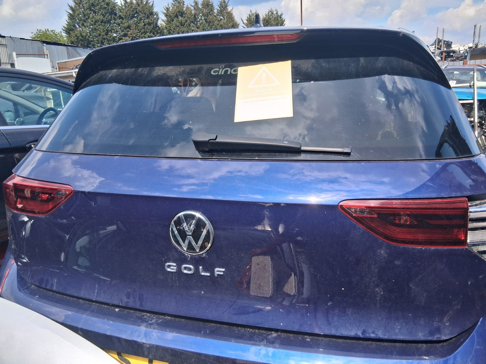 2022 VW VOLKSWAGEN GOLF MK8 R LINE BARE TAILGATE BOOTLID BLUE