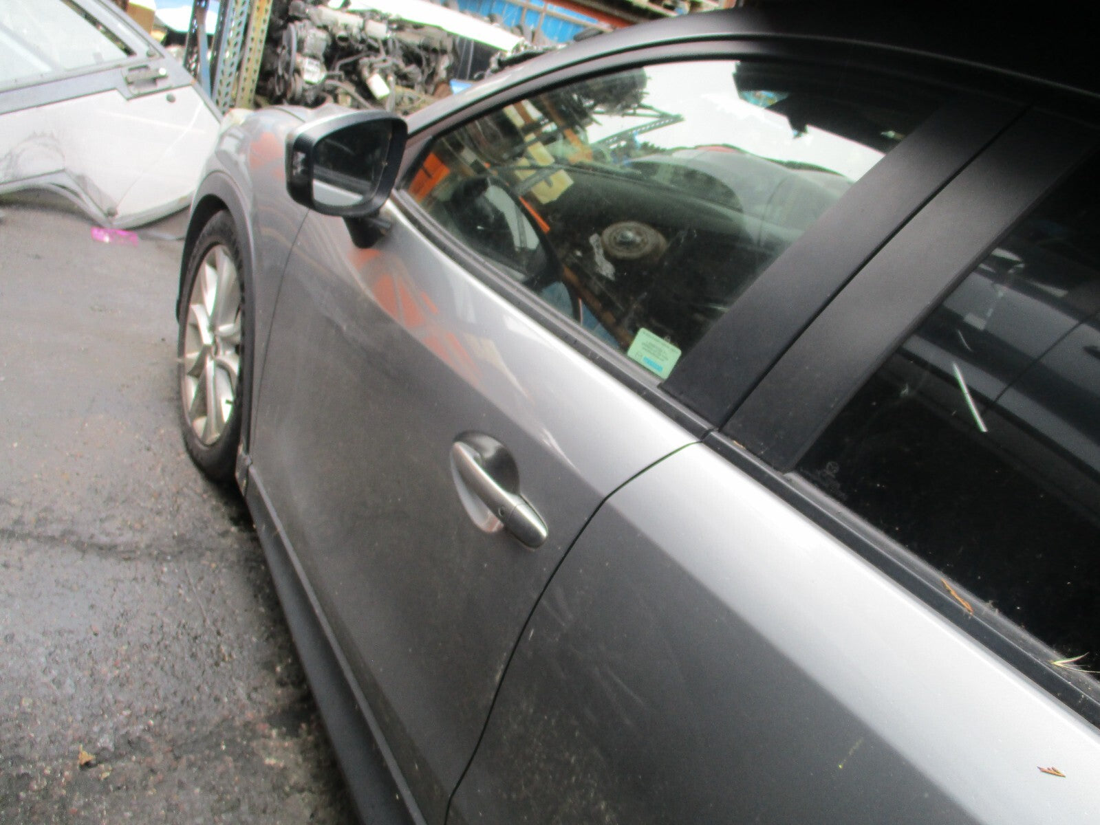 2013 MAZDA CX 5 MK1 NSF PASSENGER SIDE FRONT BARE DOOR LIQUID SILVER P38