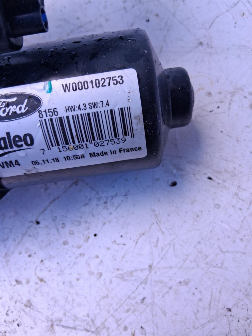 2019 FORD GALAXY MK4 OSF DRIVER SIDE FRONT WIPER MOTOR W000102753