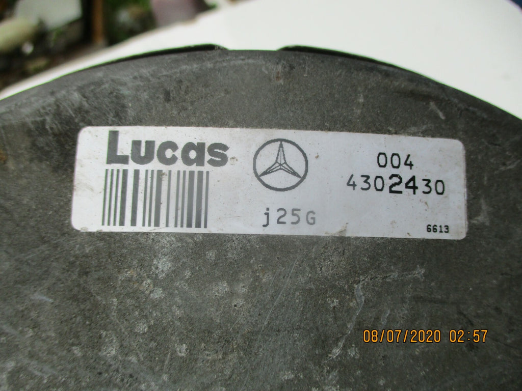 MERCEDES SLK 320 2000 R170 BRAKE MASTER CYLINDER SERVO ONLY LUCAS 0044302430