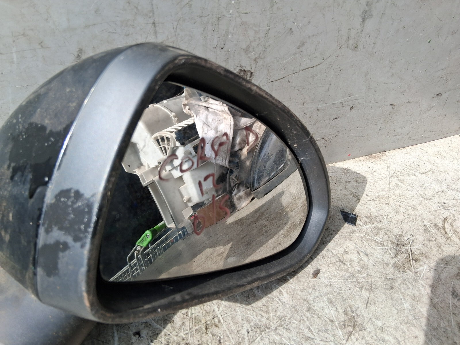 2012 VAUXHALL CORSA D OS DRIVER SIDE FRONT RIGHT WING MIRROR BLACK 468435664