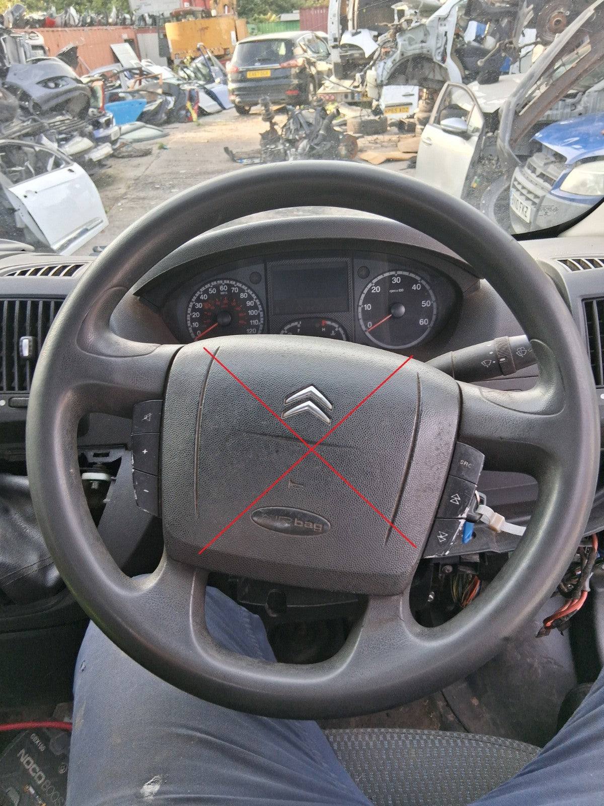 2014 CITROEN RELAY MK3 3 SPOKE MULTIFUNCTION STEERING WHEEL