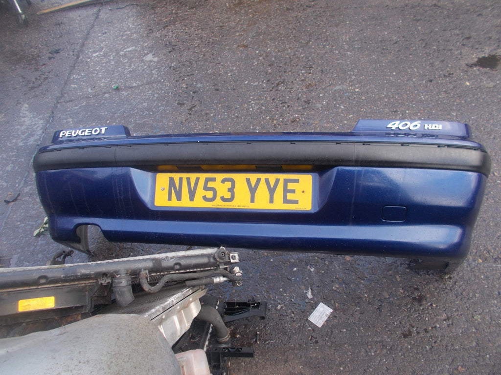 PEUGEOT 406 8B SALOON 1999-2003 FACELIFT REAR BUMPER BLUE