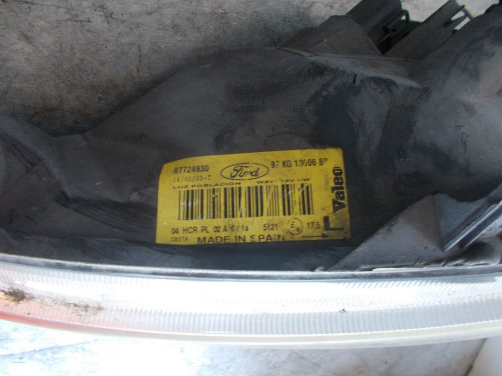 FORD KA MK1 NS/ PASSENGER SIDE HEADLIGHT HEADLAMP 67724930