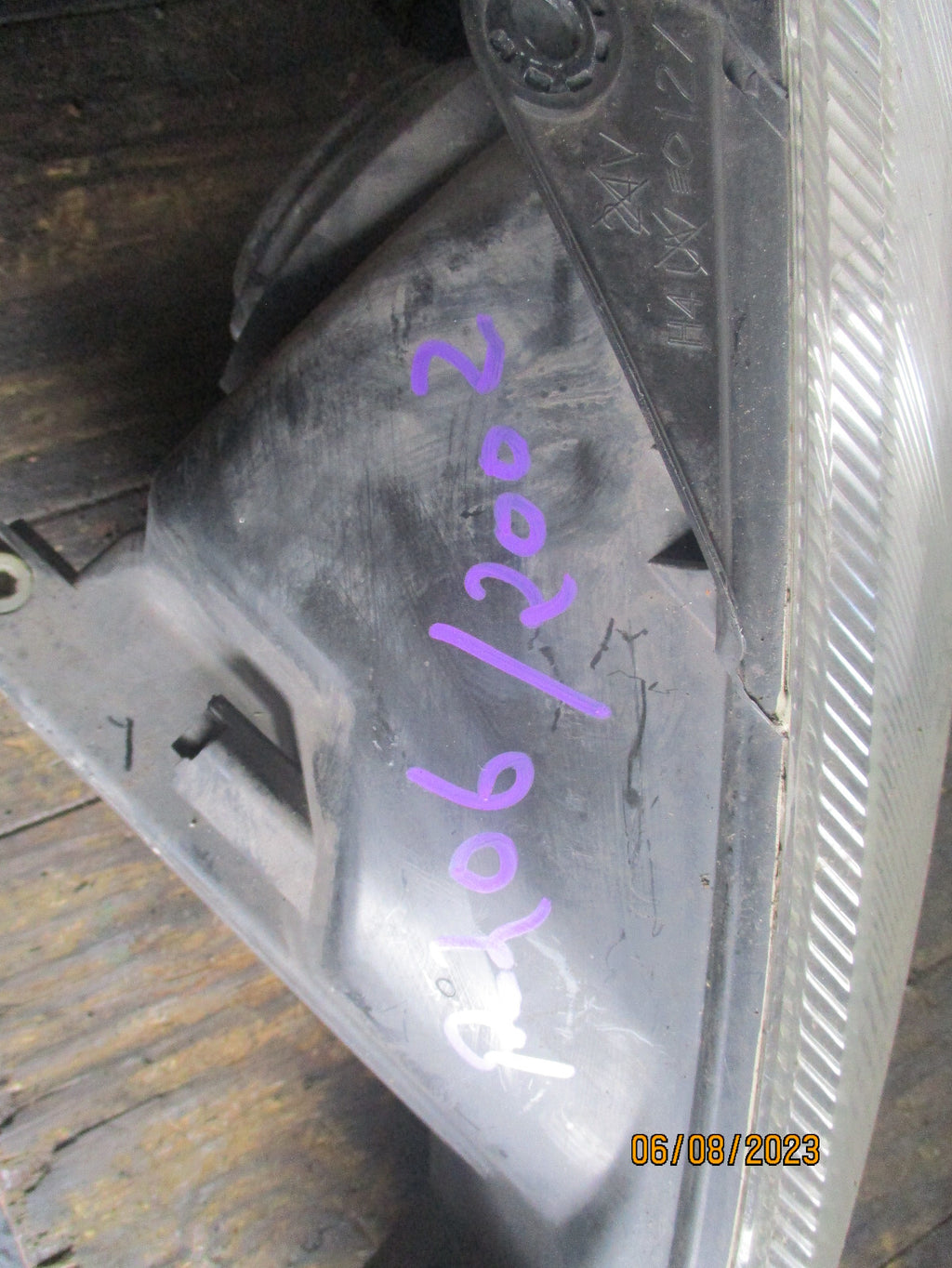 PEUGEOT 206 2002 NS PASSENGER SIDE FRONT HEADLIGHT 9640559780