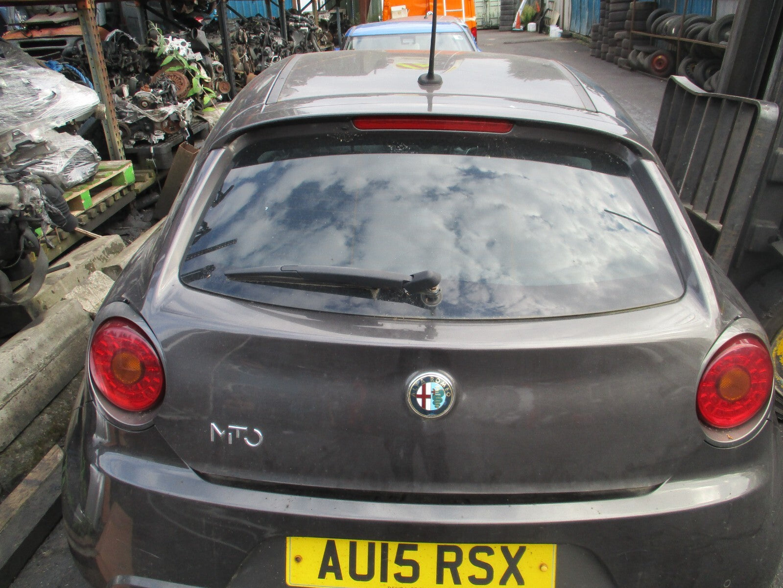 2015 ALFA ROMEO MITO REAR BARE TAILGATE BOOTLID GREY