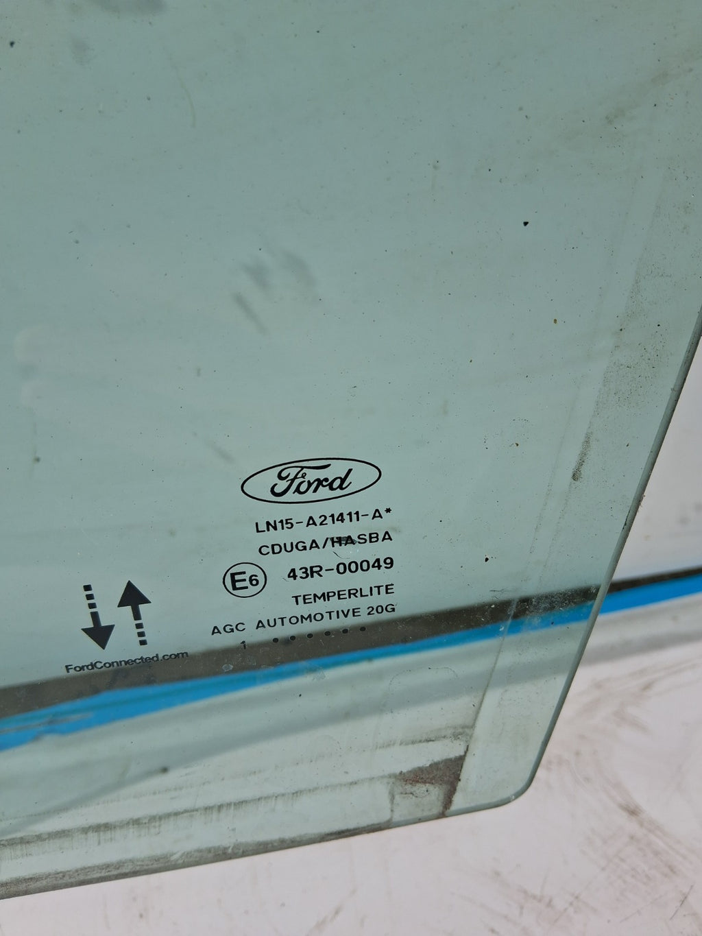 2021 FORD ECOSPORT 71 NSF PASSENGER SIDE FRONT DOOR WINDOW GLASS 43R00049