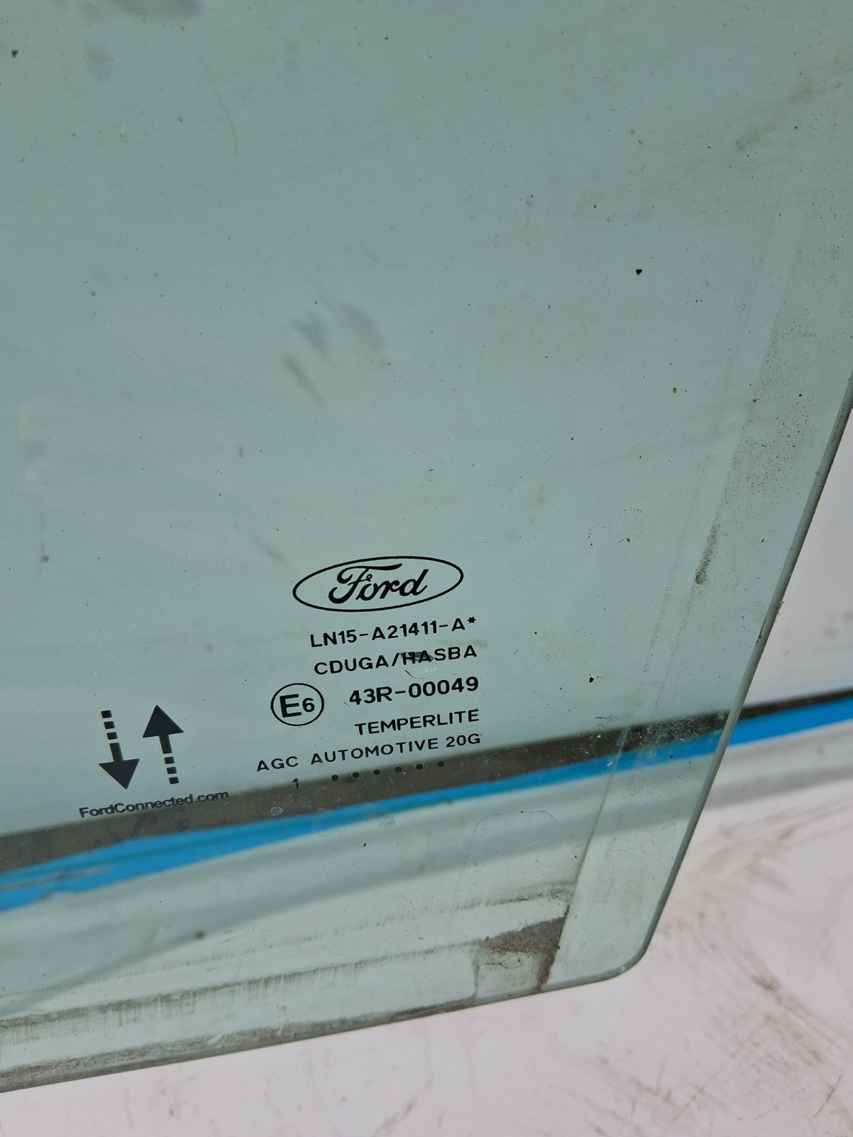 2021 FORD ECOSPORT 71 NSF PASSENGER SIDE FRONT DOOR WINDOW GLASS 43R00049