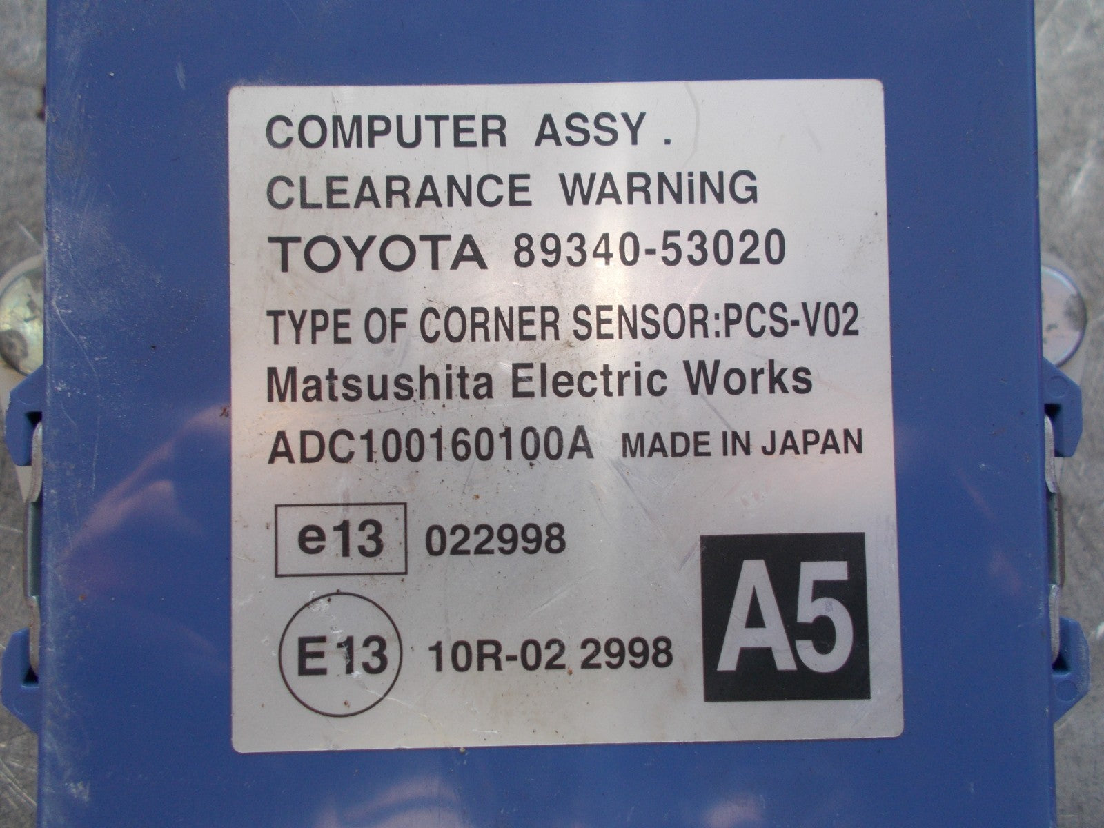 LEXUS IS XE20 (MK2) 2005-2013 CLEARANCE WARNING ECU MODULE 89340-53020