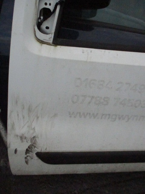 2015 PEUGEOT BIPPER NSF PASSENGER SIDE FRONT BARE DOOR WHITE
