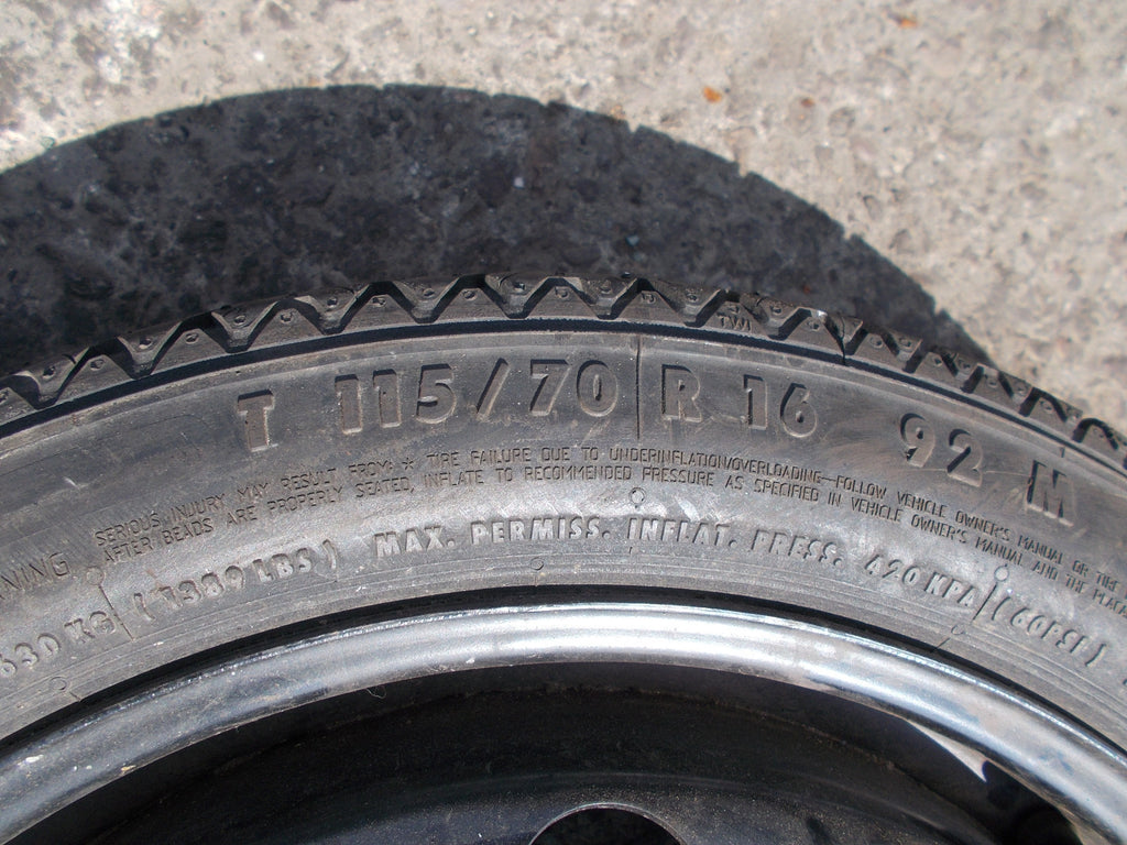 2004 VAUXHALL ASTRA H CONTINENTAL 16 INCH 5 STUD SPARE WHEEL 115/70 R16 2160132