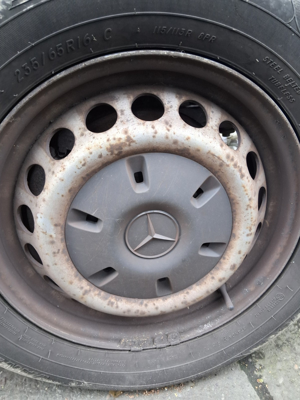 2016 MERCEDES SPRINTER MK2 W906 16 INCH STEEL WHEEL WITH TYRE 235/65R16