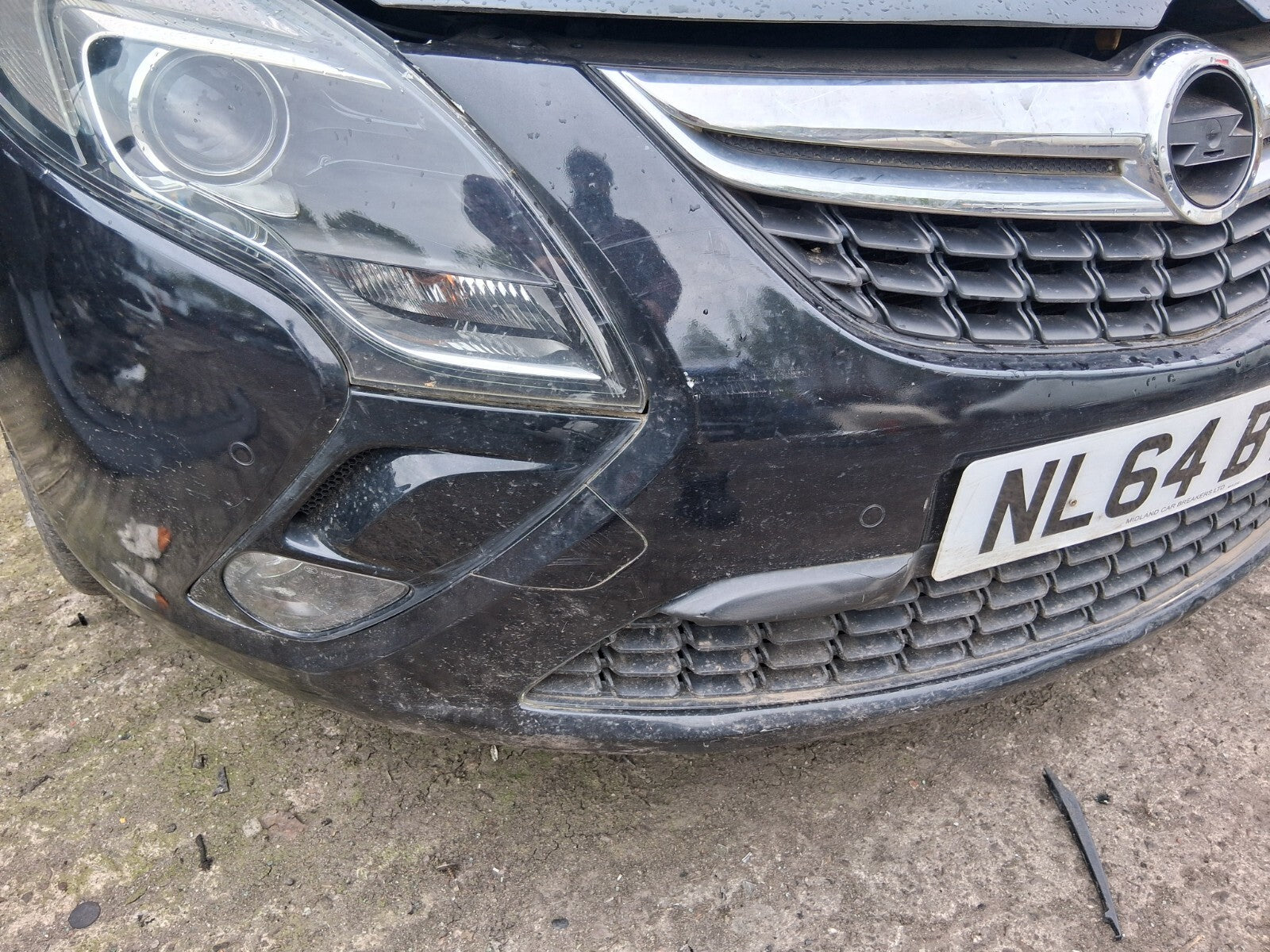 2014 VAUXHALL ZAFIRA C MK3 COMPLETE FRONT BUMPER CARBON FLASH METALLIC 22C