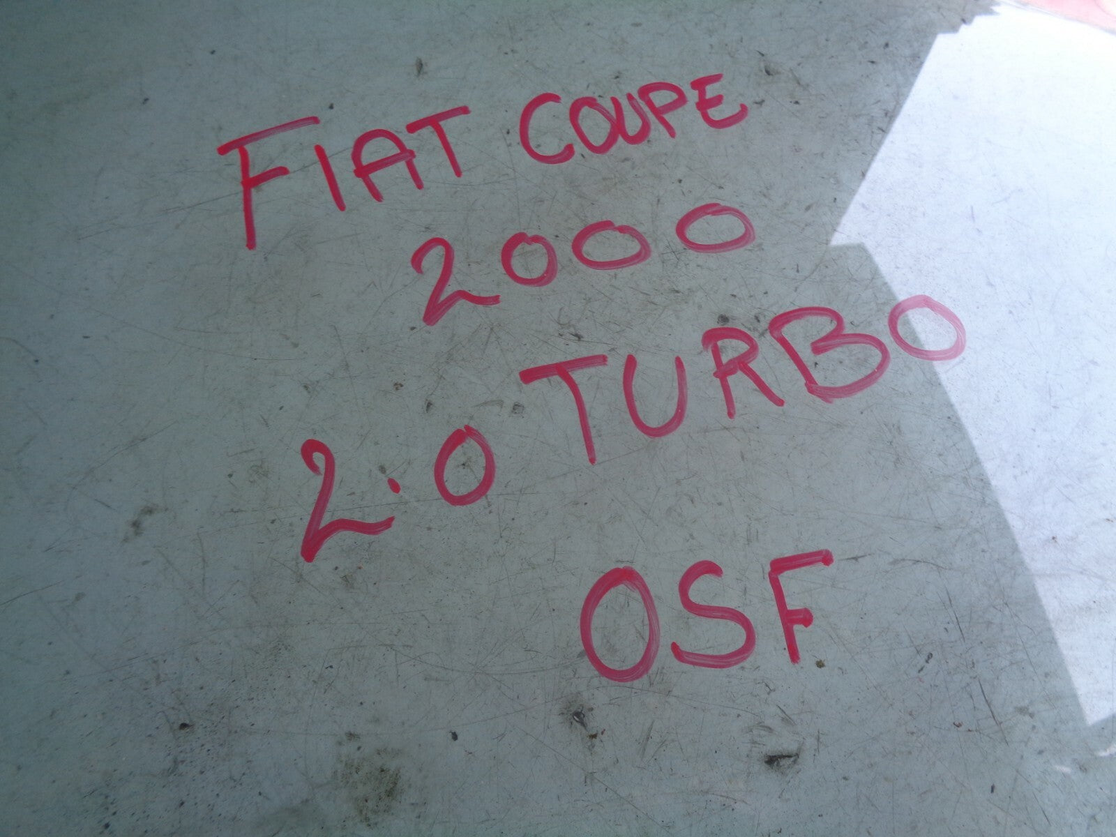 FIAT COUPE 2000 2.0 TURBO OSF DRIVER SIDE FRONT DOOR WINDOW GLASS