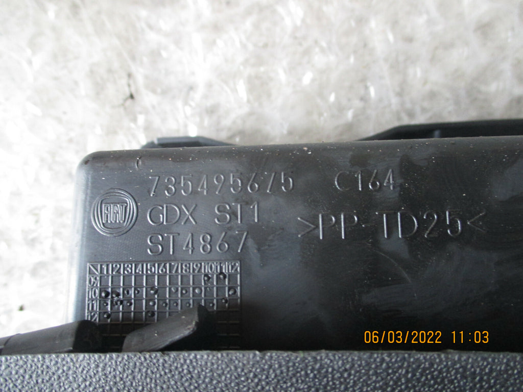 FIAT GRANDE PUNTO 2013 MK3 NSF FRONT PASSENGER SIDE GLOVE BOX 735495675