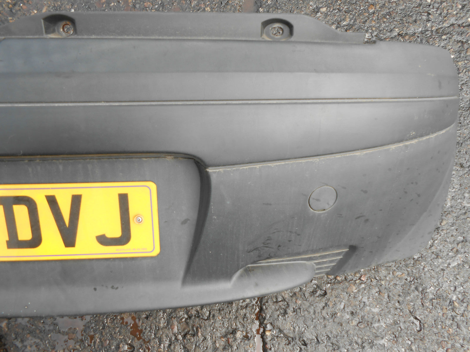 FIAT PUNTO 188 MK2 2002 COMPLETE REAR BUMPER BLACK PLASTIC