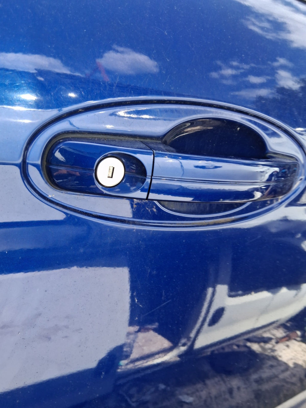 2015 FORD GRAND C MAX MK2 OSF DRIVER SIDE FRONT EXTERIOR DOOR HANDLE BLUE