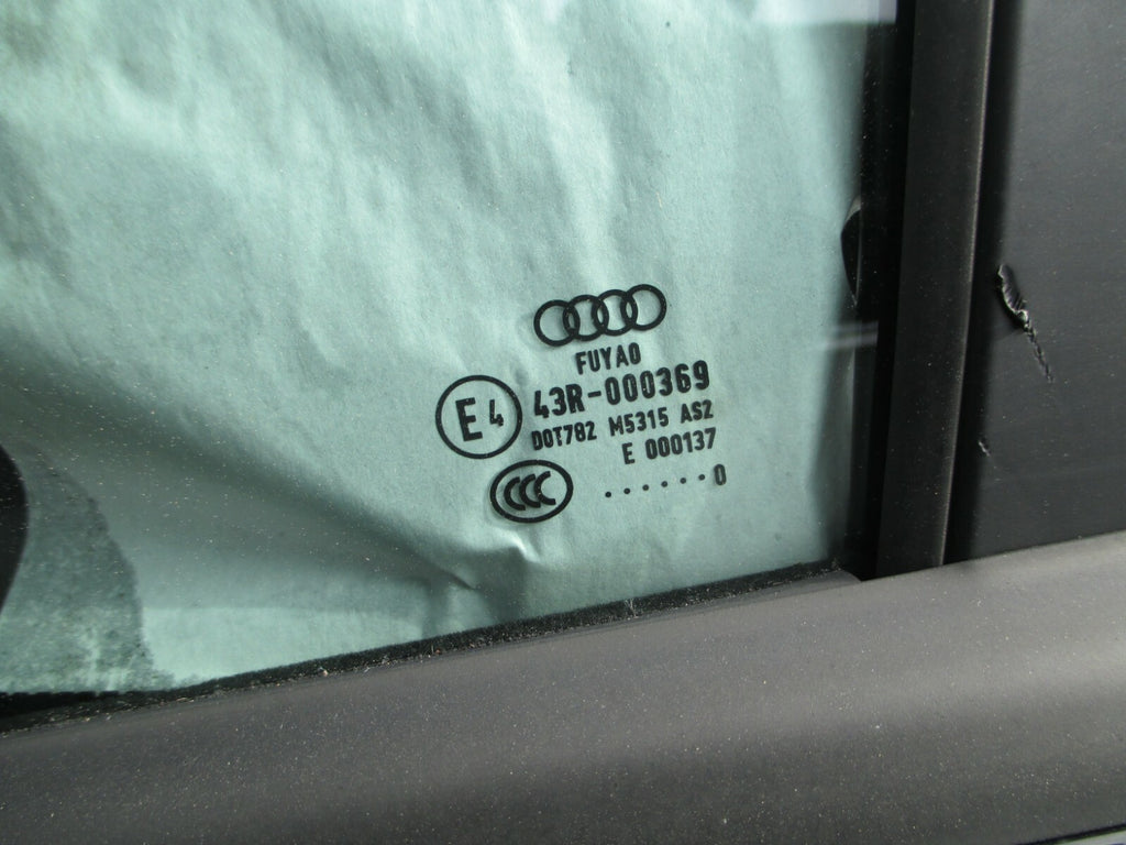 AUDI Q2 MK1 2020 NSR PASSENGER SIDE REAR MAIN WINDOW DOOR GLASS PANE 43R-000375