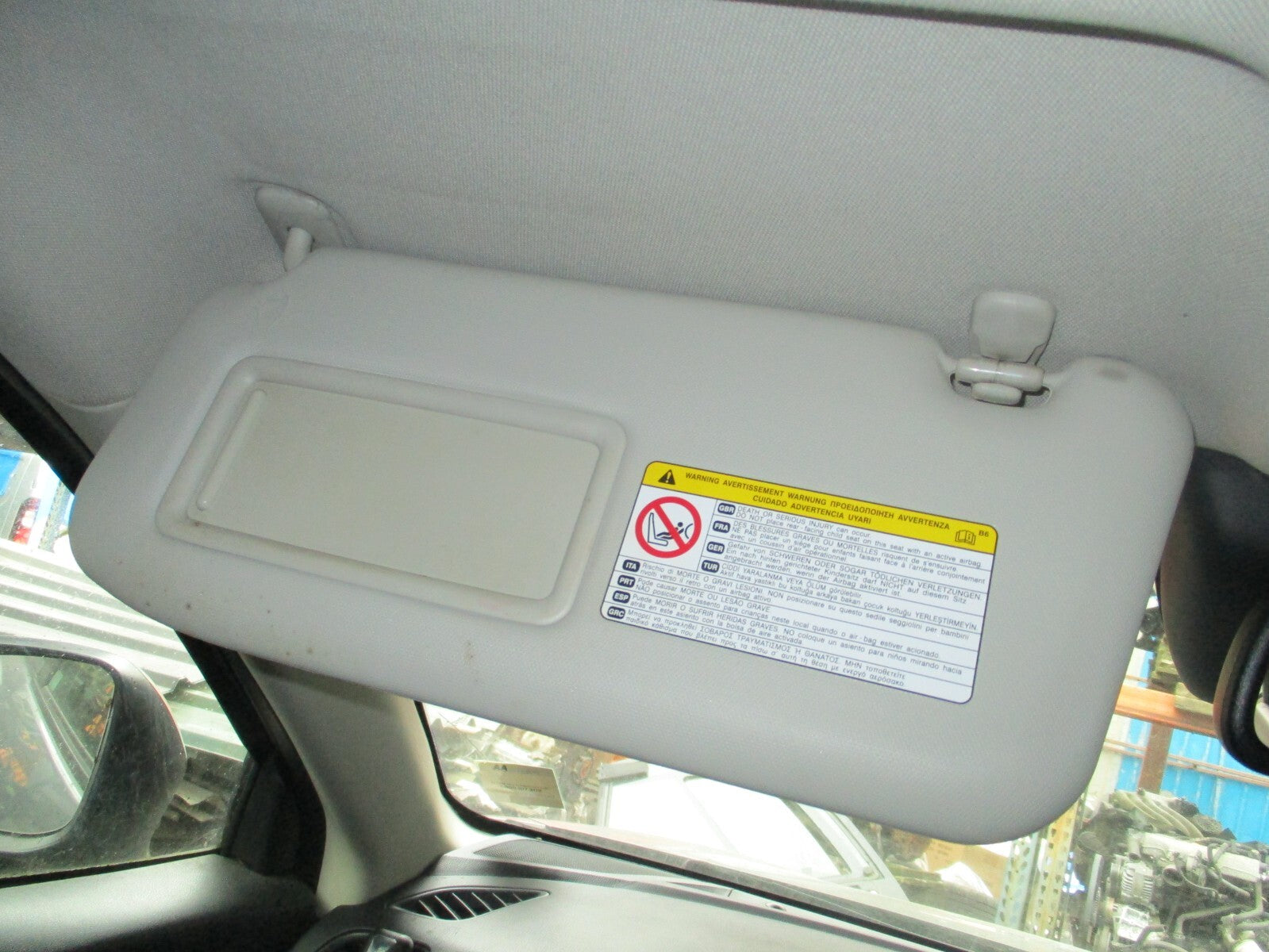 2013 MAZDA CX 5 MK1 NSF PASSENGER SIDE FRONT SUN VISOR