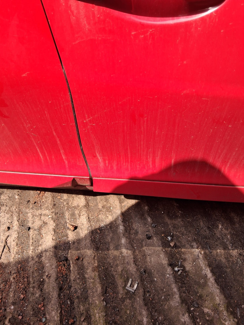 2016 HONDA CIVIC MK9 HATCHBACK OSF DRIVER SIDE FRONT RIGHT BARE DOOR RED R81