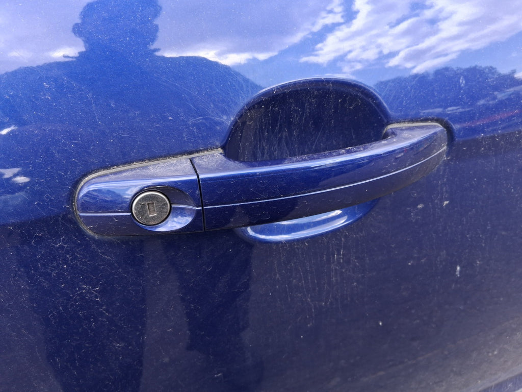 2015 FORD FOCUS MK3 HATCHBACK OSF DRIVER SIDE FRONT DOOR HANDLE DEEP BLUE MET HF
