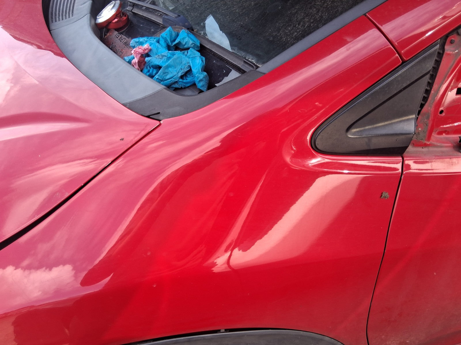 2016 HONDA CIVIC MK9 HATCHBACK NSF PASSENGER SIDE FRONT LEFT WING PANEL RED R81