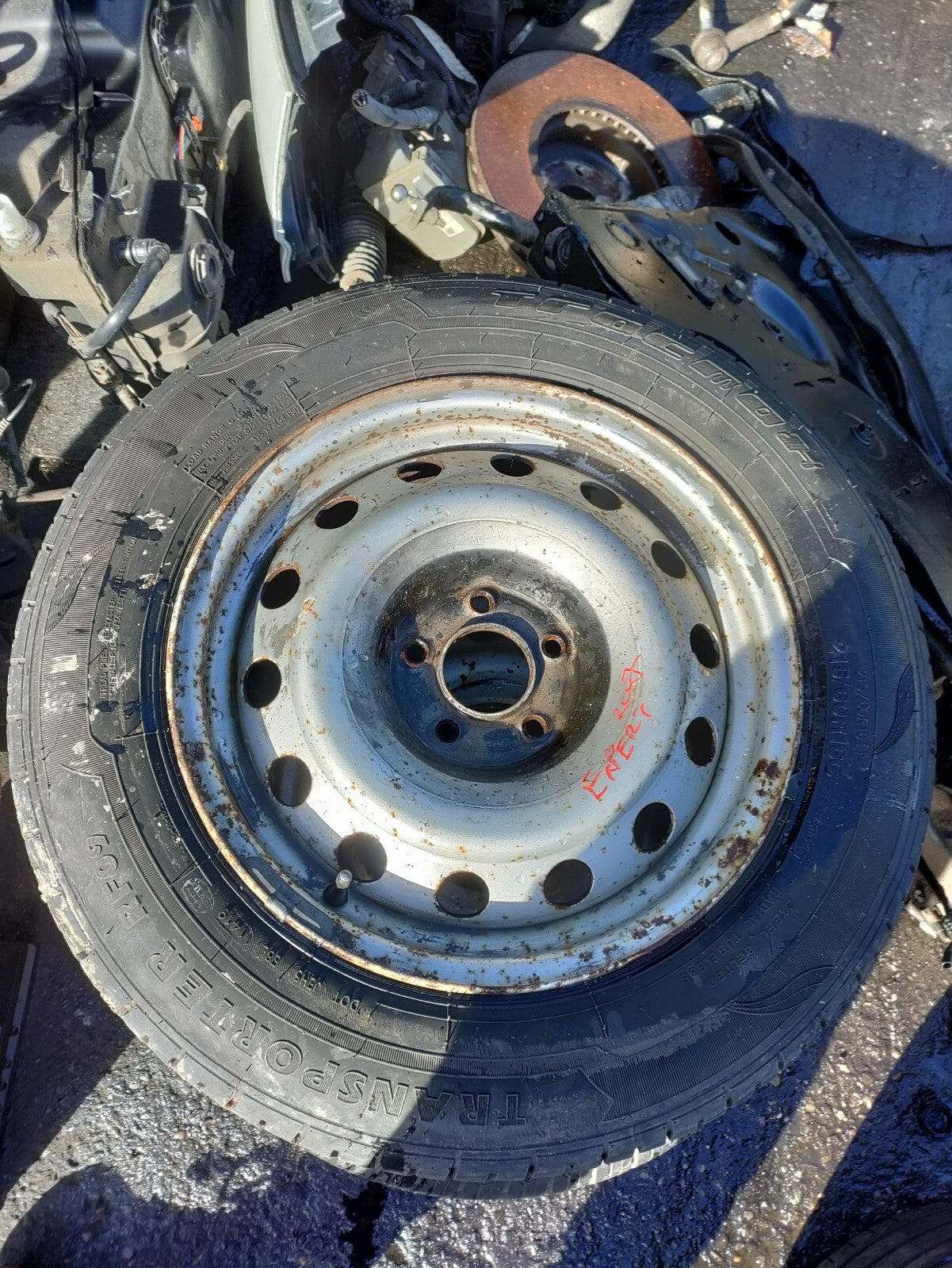 2007 PEUGEOT EXPERT MK2 16 INCH STEEL WHEEL WITH TYRE 215/60R16