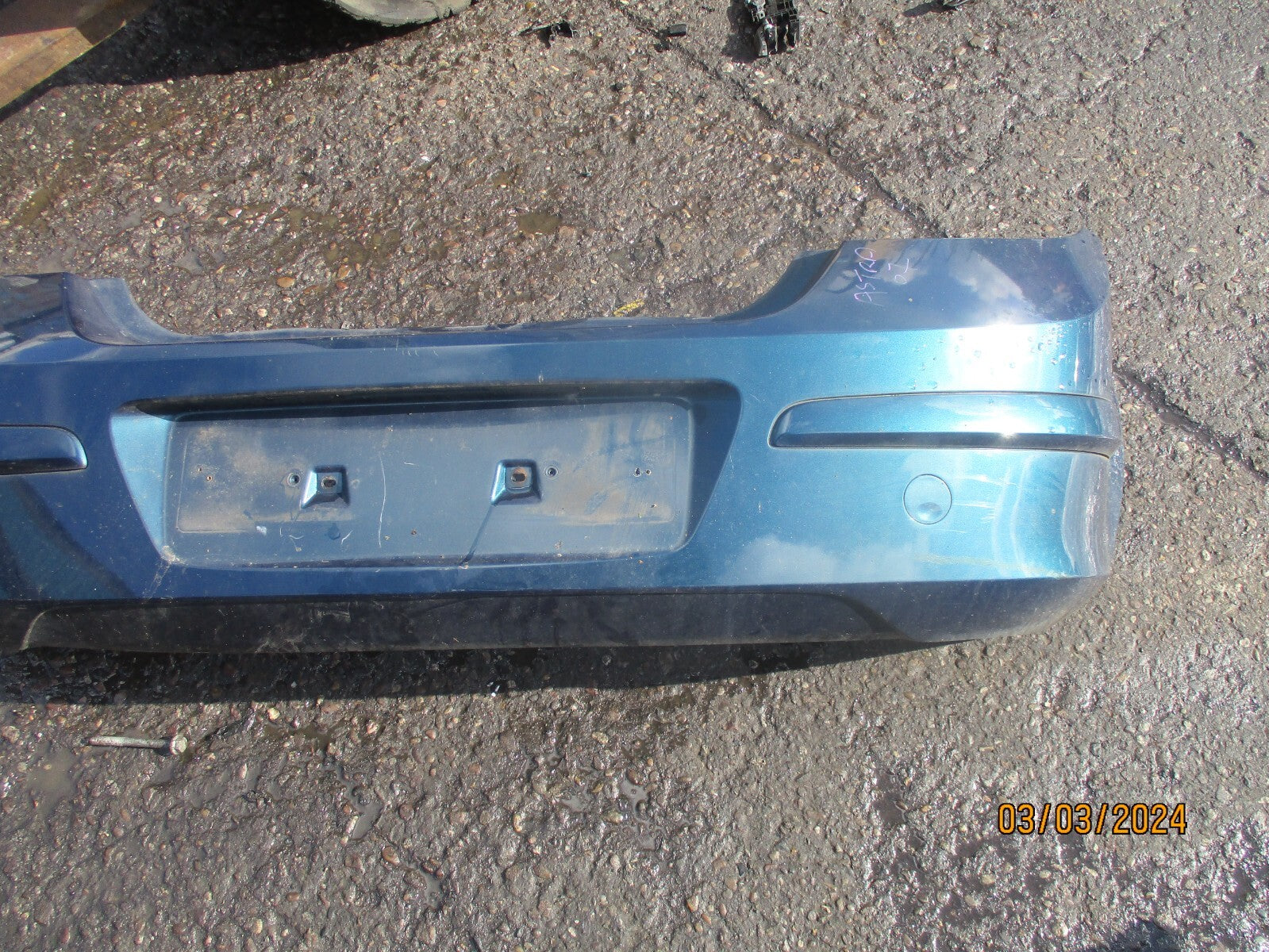 VAUXHALL ASTRA H 2007 REAR COMPLETE BUMPER GREEN