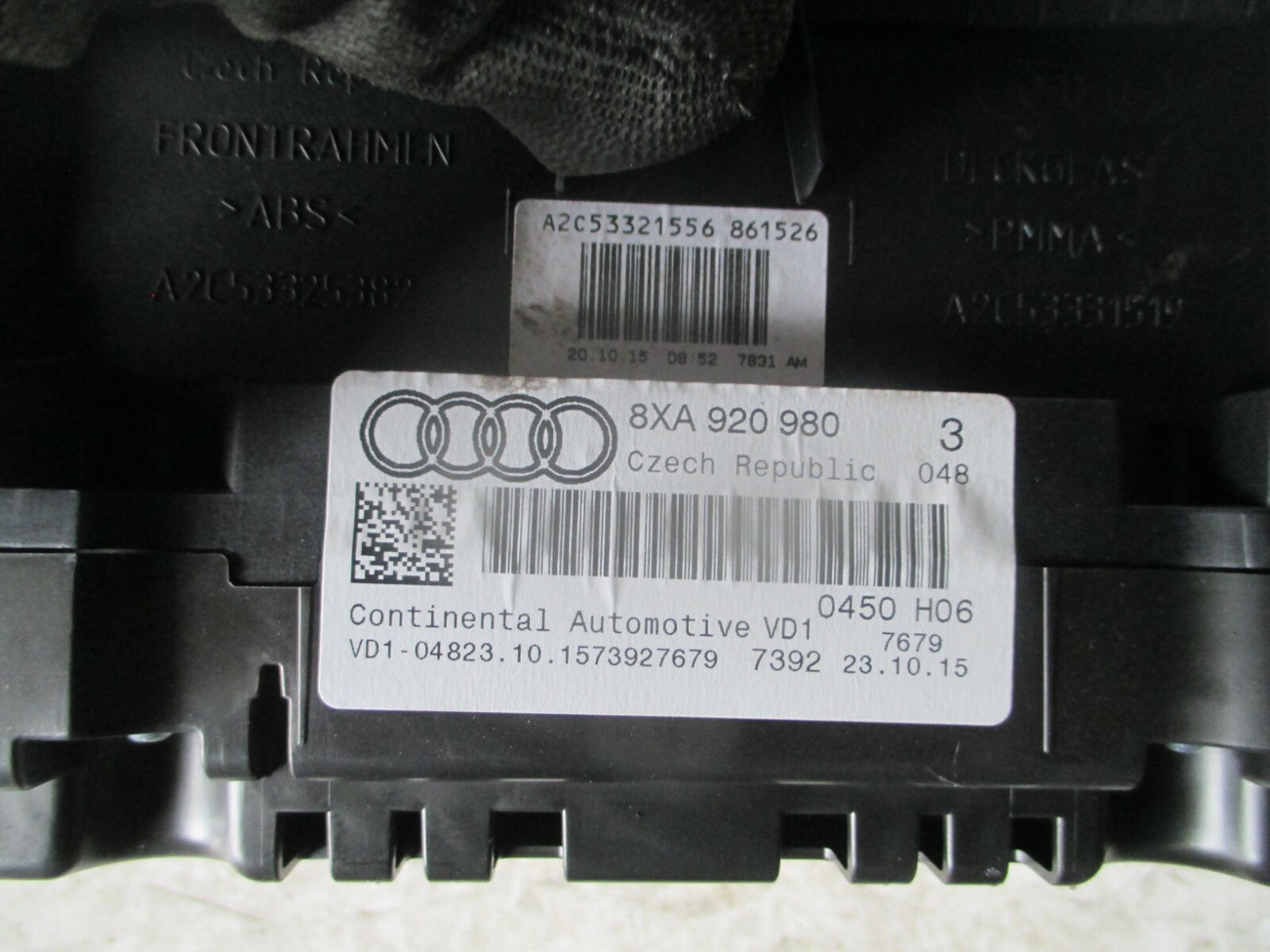 AUDI A1 2015 8X SPEEDOMETER INSTRUMENT CLUSTER 8XA920980