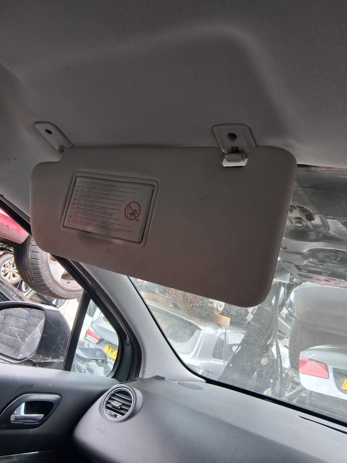 2012 PEUGEOT 3008 MK1 NS PASSENGER SIDE FRONT SUN VISOR SUNVISOR SHADE