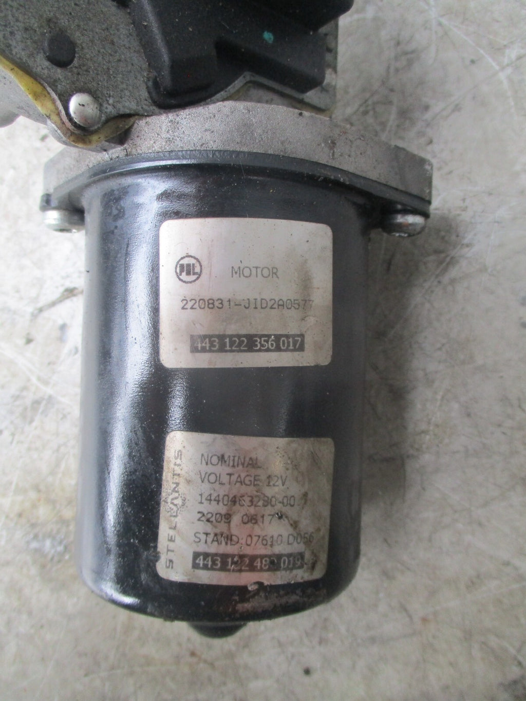 2023 VAUXHALL MOVANO MK3 FRONT WINDSCREEN WIPER MOTOR 443122356017