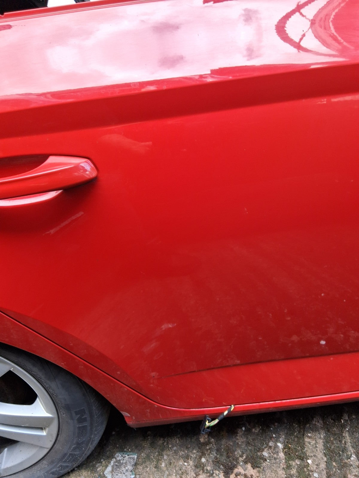 2019 SKODA FABIA MK3 NJ HATCHBACK OSR DRIVER SIDE REAR BARE DOOR CORRIDA RED F3K