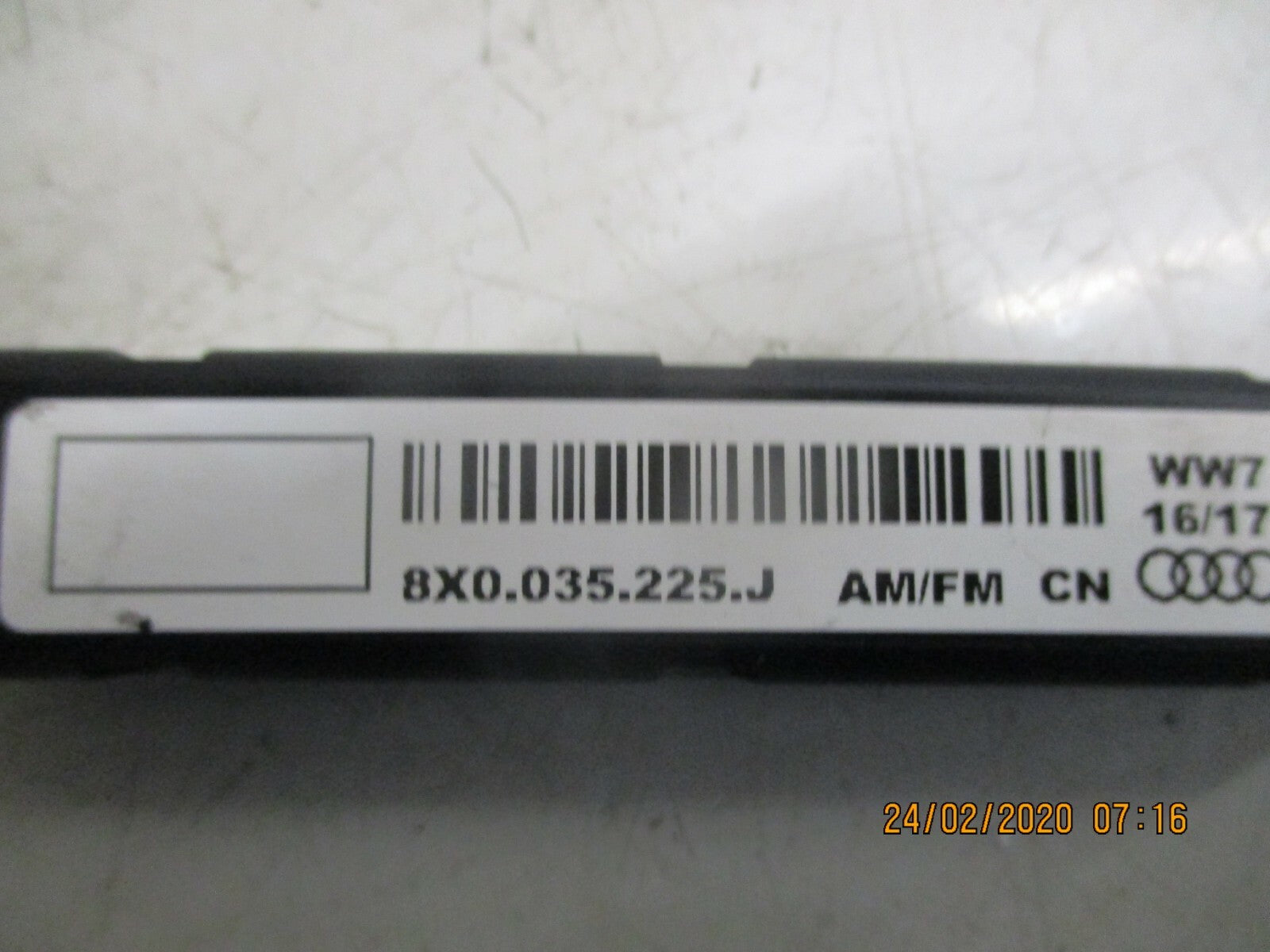 AUDI A1 MK1 8X 2017 AERIAL AMP ANTENNA AMPLIFIER BOOSTER UNIT MODULE 8X0035225J
