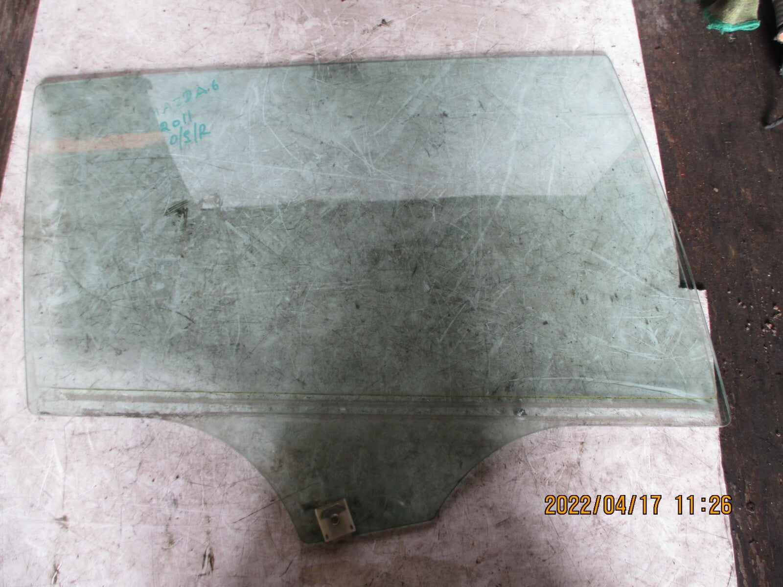 MAZDA 6 2011 MK2 OSR REAR DRIVER SIDE WINDOW GLASS
