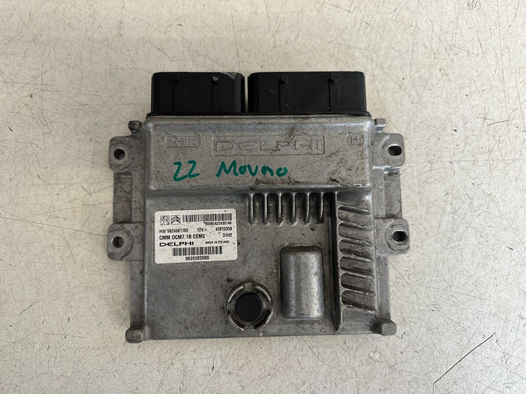 2022 VAUXHALL MOVANO 2.2 DIESEL ENGINE CONTROL UNIT MODULE ECU 9824601180