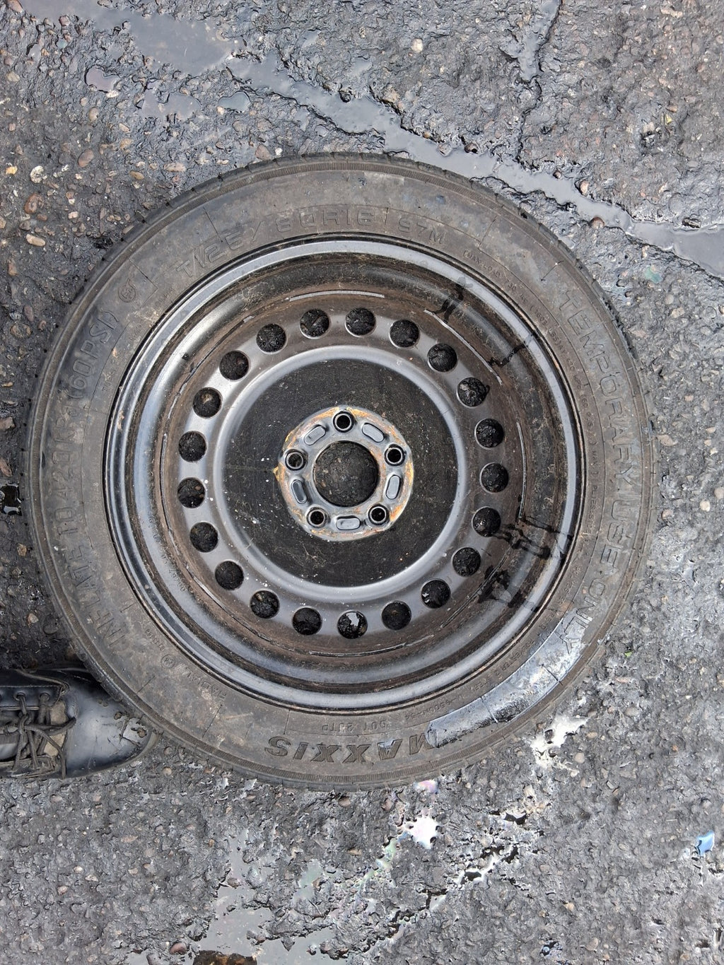 2017 FORD MONDEO MK5 16 INCH SPARE WHEEL SPACE SAVER WITH TYRE 125/80R16