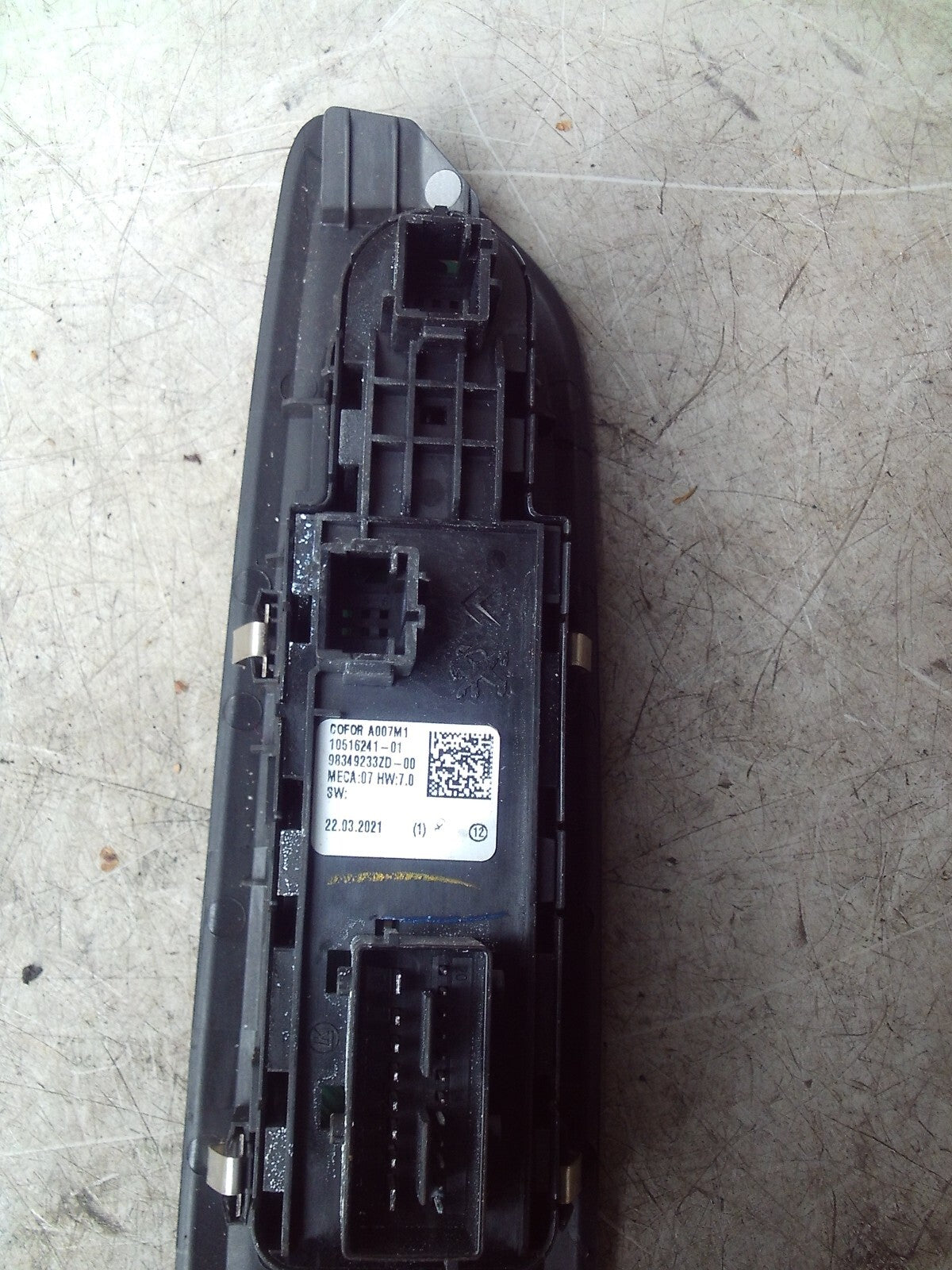 2021 CITROEN C4 MK3 OSF DRIVER SIDE FRONT DOOR WINDOW SWITCH CONTROL 98349233ZD